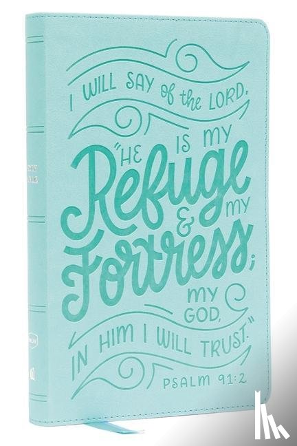 Nelson, Thomas - NKJV, Thinline Youth Edition Bible, Verse Art Cover Collection, Turquoise Leathersoft, Red Letter, Comfort Print