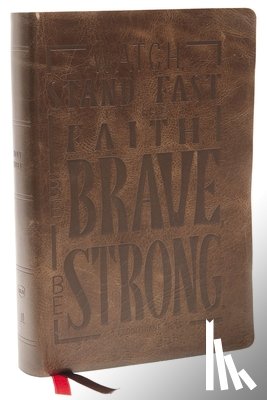 Nelson, Thomas - NKJV, Giant Print Center-Column Reference Bible, Verse Art Cover Collection, Genuine Leather, Brown, Thumb Indexed, Red Letter, Comfort Print