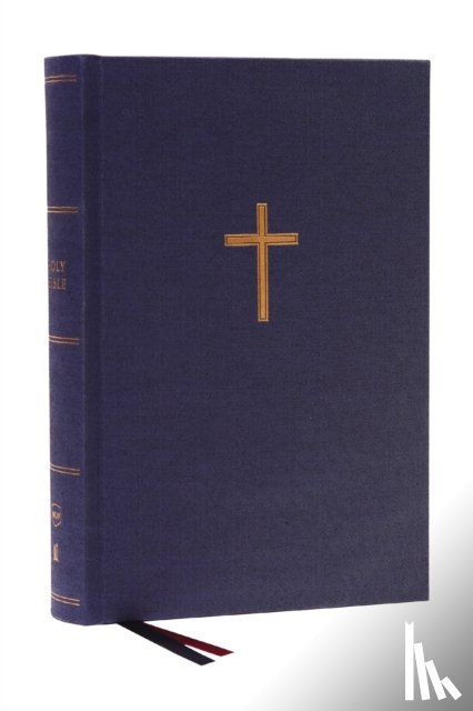 Thomas Nelson - NKJV, Single-Column Wide-Margin Reference Bible, Cloth over Board, Blue, Red Letter, Comfort Print