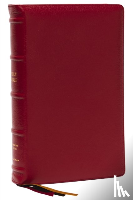 Thomas Nelson - KJV Holy Bible: Large Print Single-Column with 43,000 End-of-Verse Cross References, Red Goatskin Leather, Premier Collection, Personal Size, Thumb Indexed: King James Version