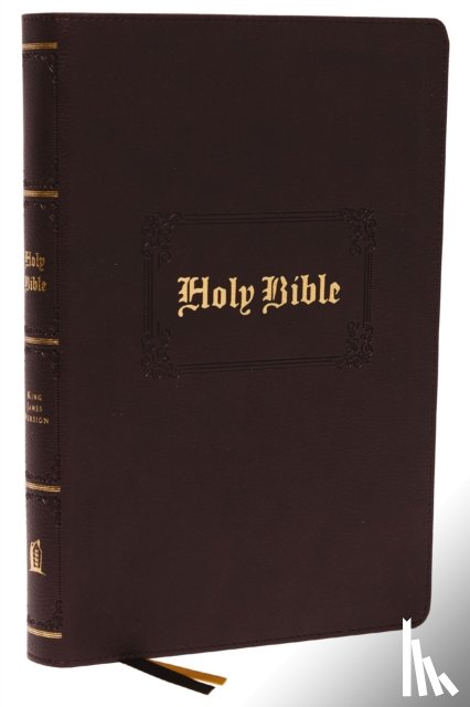 Thomas Nelson - KJV Holy Bible: Large Print with 53,000 Center-Column Cross References, Brown Leathersoft, Red Letter, Comfort Print: King James Version