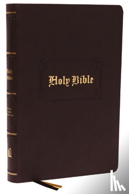Thomas Nelson - KJV Holy Bible: Large Print with 53,000 Center-Column Cross References, Brown Leathersoft, Red Letter, Comfort Print (Thumb Indexed): King James Version