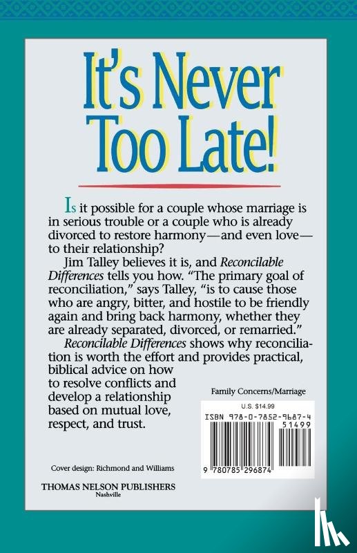Talley, Jim A. - Reconcilable Differences