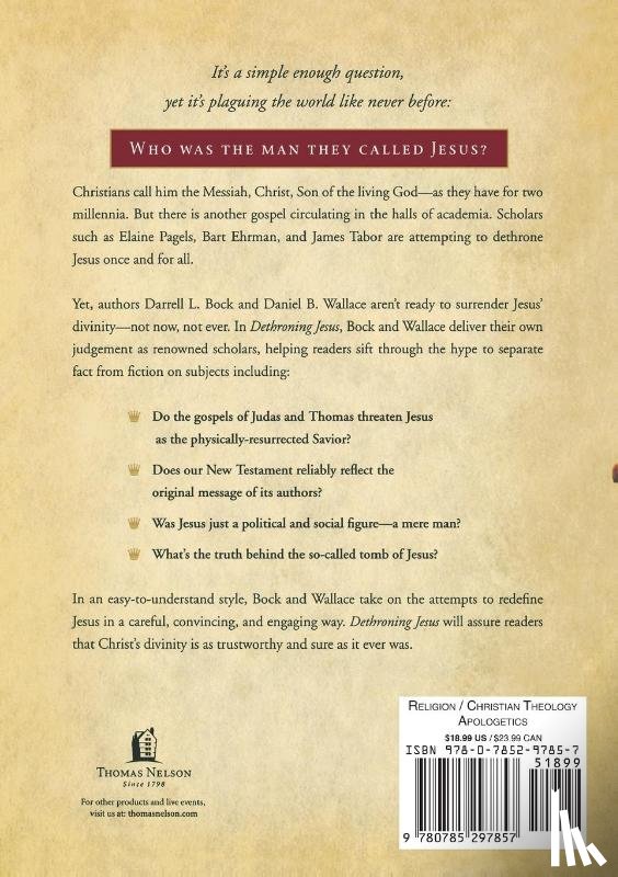 Bock, Darrell L., Wallace, Daniel B. - Dethroning Jesus