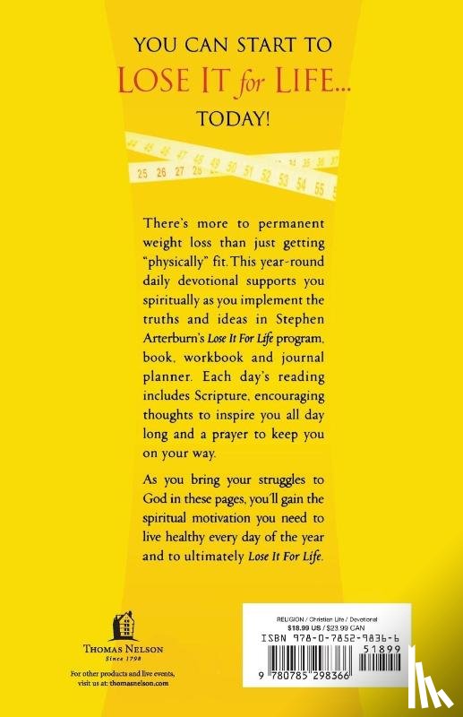 Arterburn, Stephen - Lose It for Life Day by Day Devotional