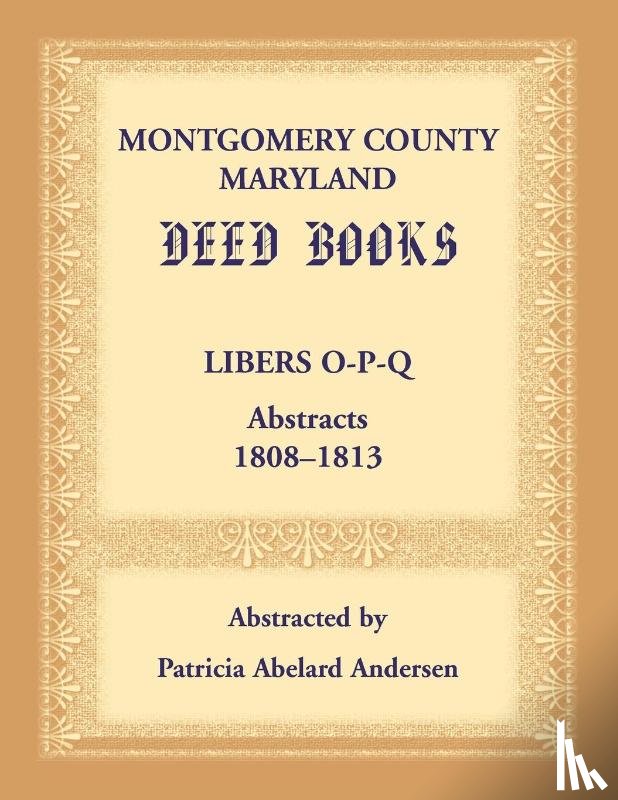 Andersen, Patricia A - Montgomery County, Maryland Deed Books