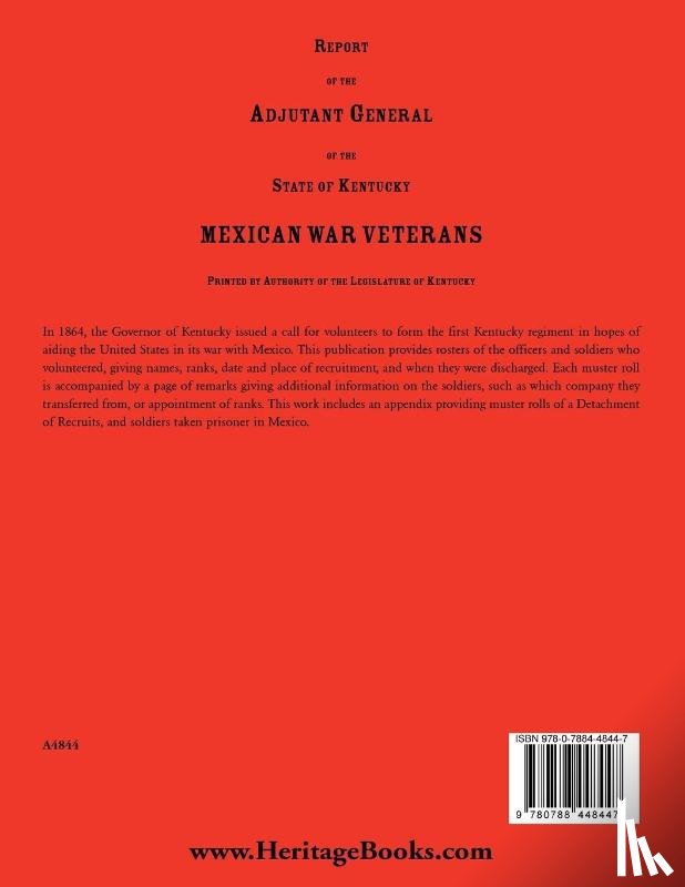 Adjutant General of Kentucky - Report of the Adjutant General of the State of Kentucky. Mexican War Veterans