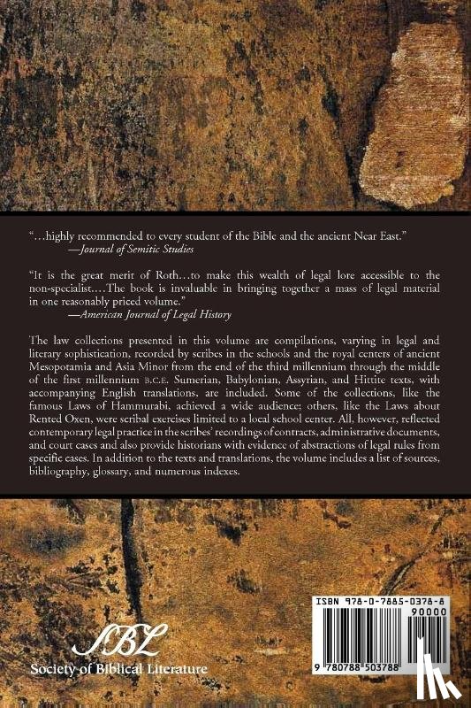  - Law Collections from Mesopotamia and Asia Minor