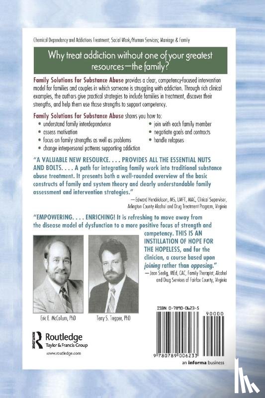 Mccollum, Eric E. (Virginia Tech University, Trepper, Terry S (Western Michigan University - Family Solutions for Substance Abuse