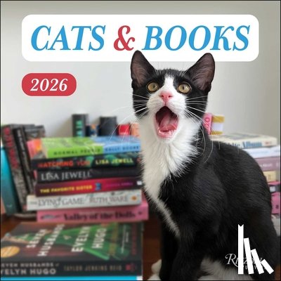Rizzoli Universe - Cats and Books 2026 Wall Calendar