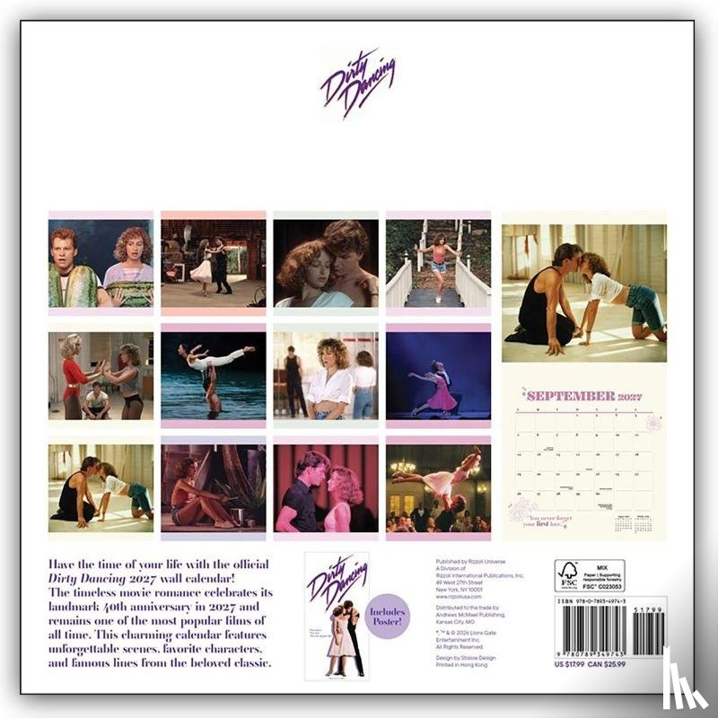 Lions Gate - Dirty Dancing 2027 Wall Calendar