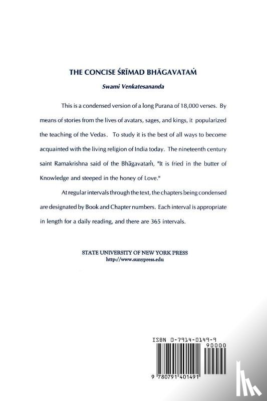 Venkatesananda, Swami - The Concise Srimad Bhagavatam