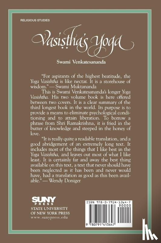 Venkatesananda, Swami - Vasi¿¿ha's Yoga
