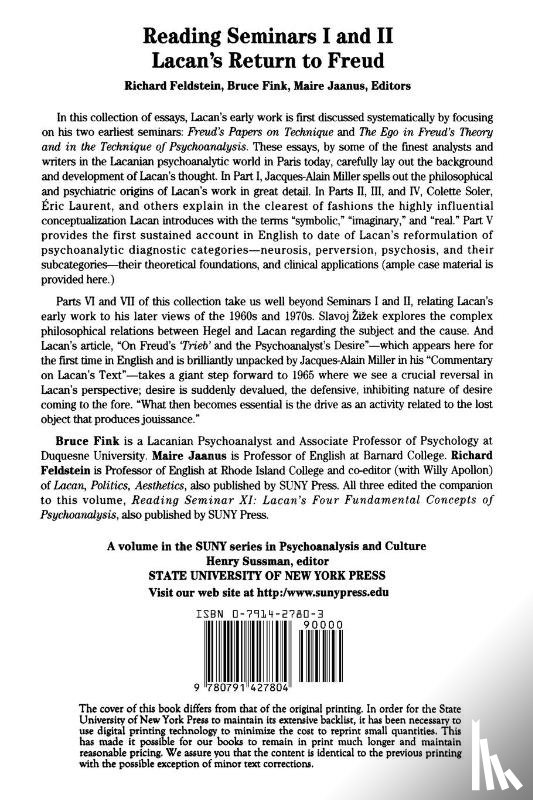  - Reading Seminars I and II