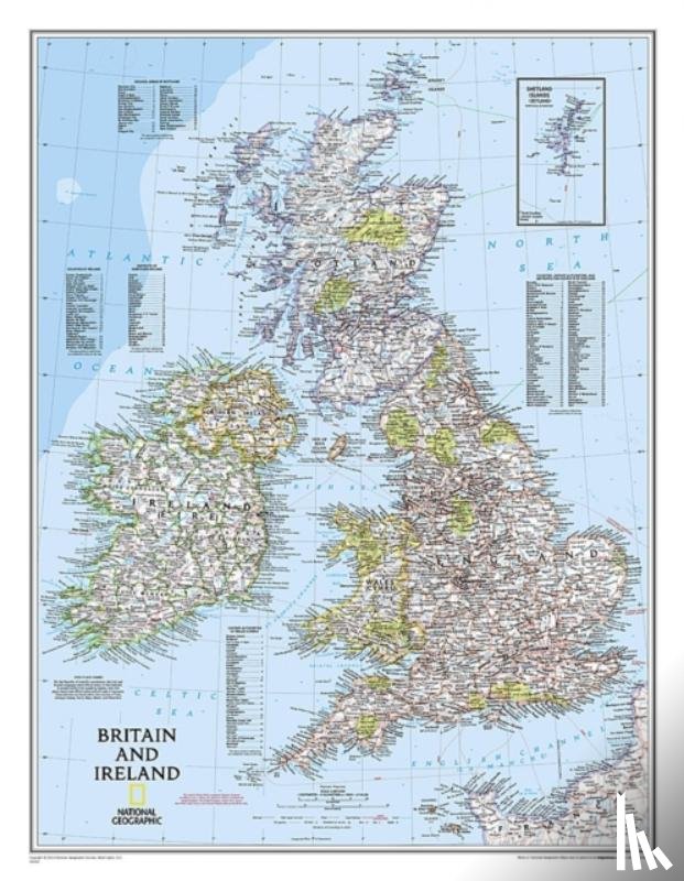 Maps, National Geographic - Britain And Ireland Flat Map