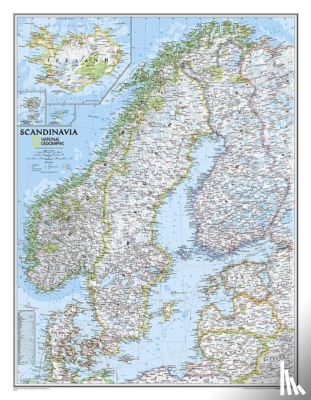 Maps, National Geographic - Scandinavia Classic, Tubed