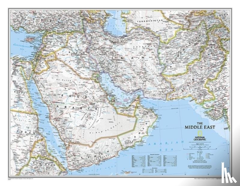 Maps, National Geographic - Middle East, Tubed