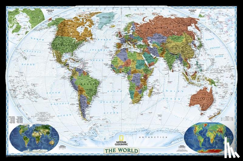 National Geographic Maps - National Geographic World Wall Map - Decorator - Laminated (46 X 30.5 In)
