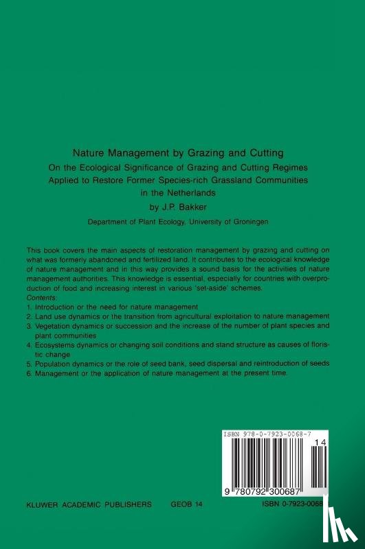 - Nature Management by Grazing and Cutting