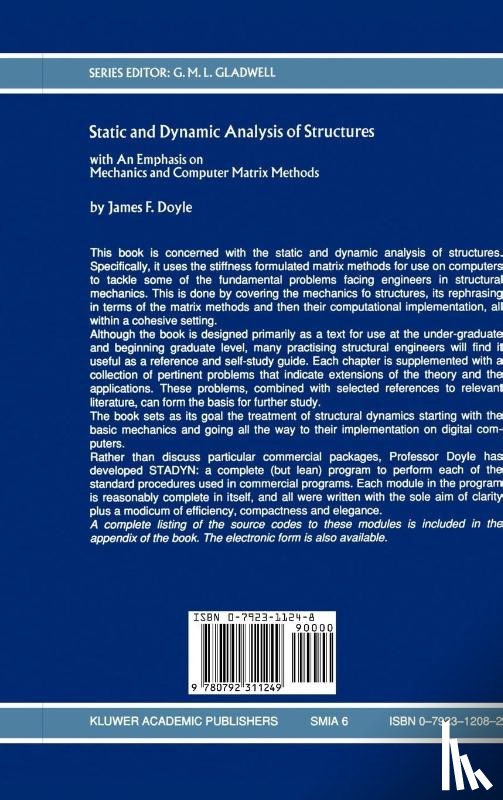 J.F. Doyle - Static and Dynamic Analysis of Structures