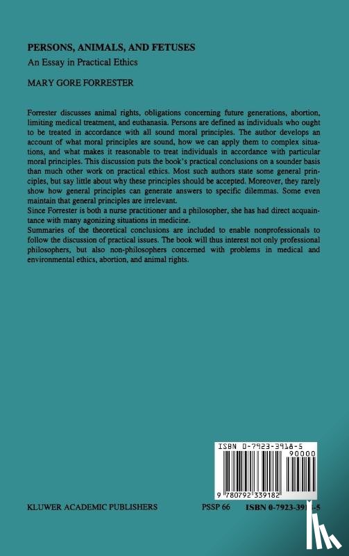 Forrester, M.G. - Persons, Animals, and Fetuses