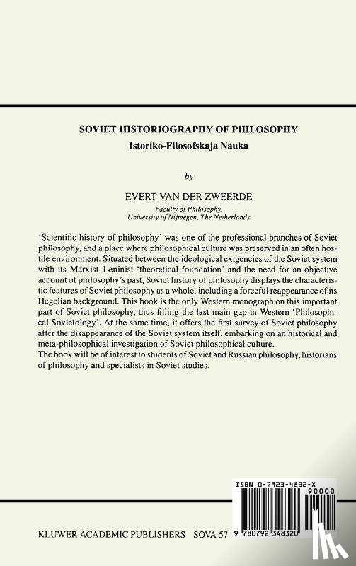 van der Zweerde, Evert - Soviet Historiography of Philosophy