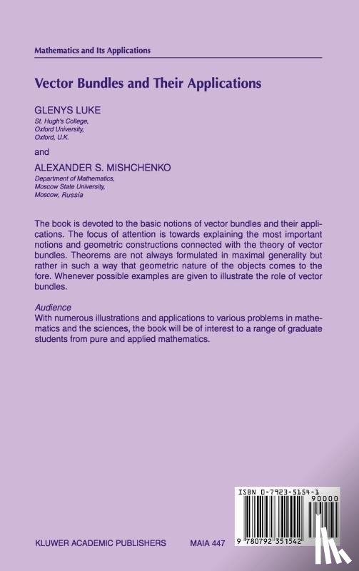 Luke, Glenys, Mishchenko, Alexander S. - Vector Bundles and Their Applications
