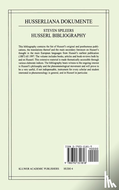  - Edmund Husserl Bibliography
