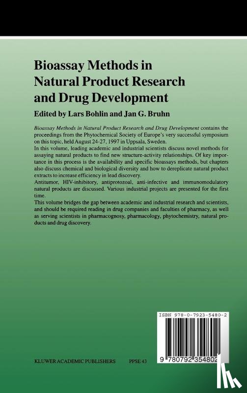  - Bioassay Methods in Natural Product Research and Drug Development