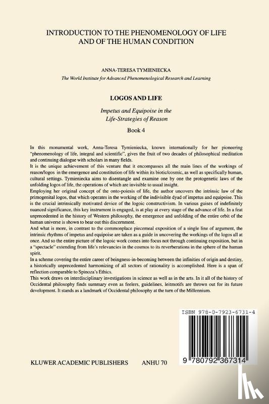 Tymieniecka, Anna-Teresa - Impetus and Equipoise in the Life-Strategies of Reason