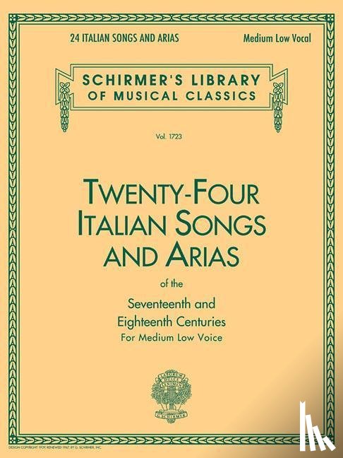  - 24 Italian Songs & Arias of the 17th & 18th Centuries