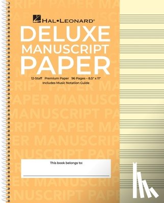 Hal Leonard Corp - Deluxe Wirebound Super Premium Manuscript Paper (Gold Cover)