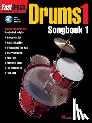 Hal Leonard Corp - Fasttrack Drums Songbook 1 - Level 1 Book/Online Audio