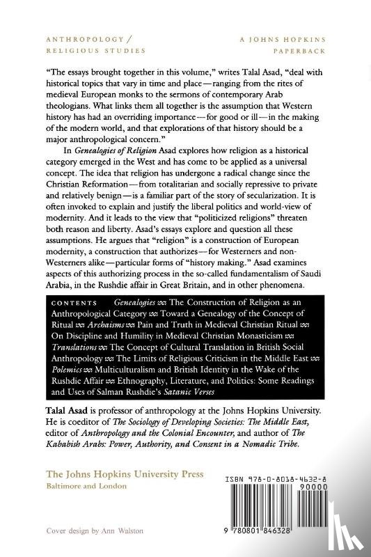 Asad, Talal - Genealogies of Religion