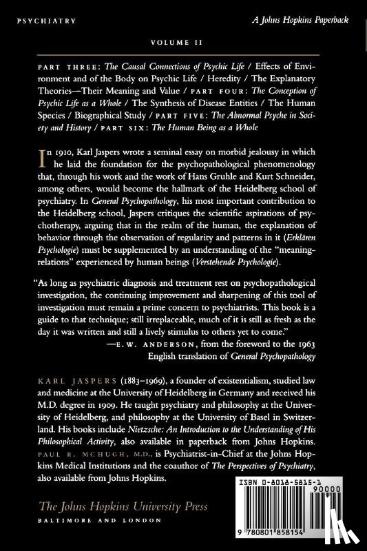 Jaspers, Karl - General Psychopathology