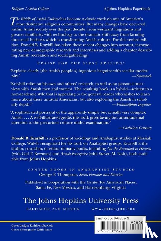 Kraybill, Donald B. (Distinguished Professor and Senior Fellow - The Riddle of Amish Culture
