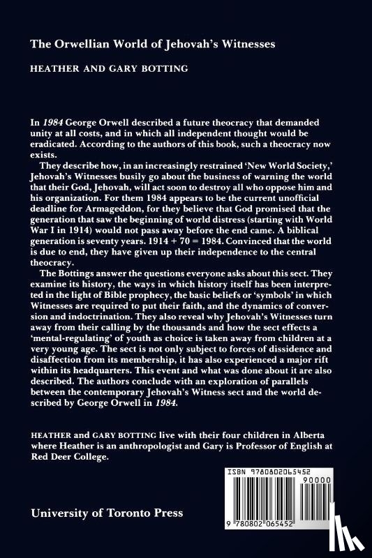 Botting, Gary, Botting, Heather - The Orwellian World of Jehovah's Witnesses