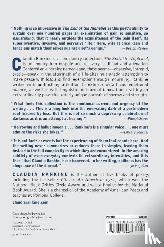 Rankine, Claudia - Rankine, C: End of the Alphabet