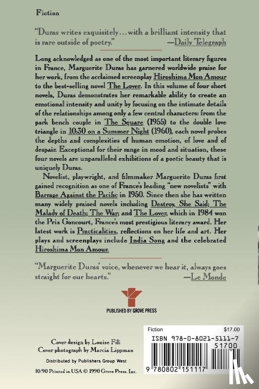 Duras, Marguerite - Duras, M: Four Novels