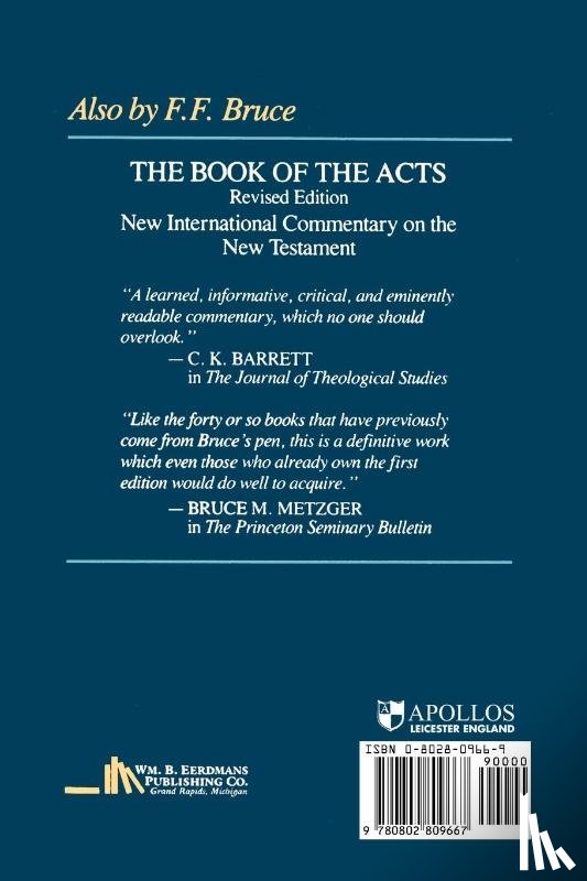 Bruce, Frederick Fyvie - The Acts of the Apostles