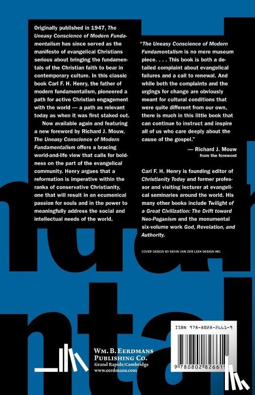 Henry, Carl Ferdinand Howard - The Uneasy Conscience of Modern Fundamentalism
