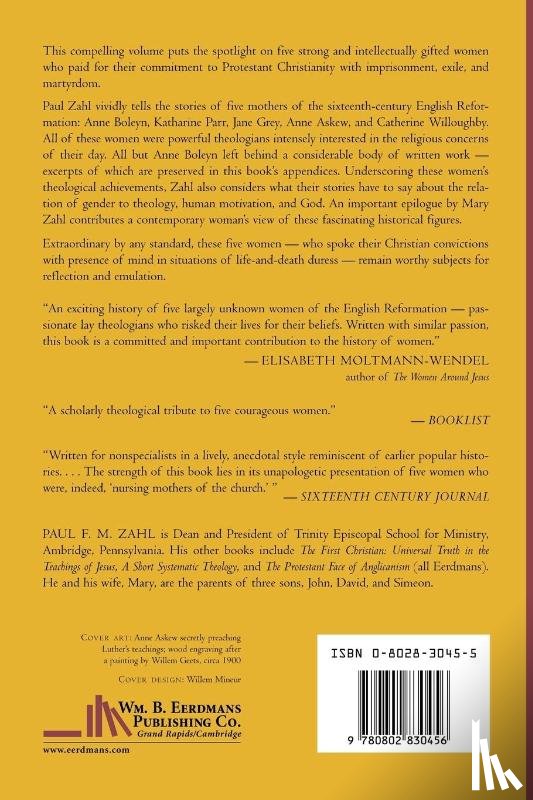 Zahl, Paul F. M. - Five Women of the English Reformation