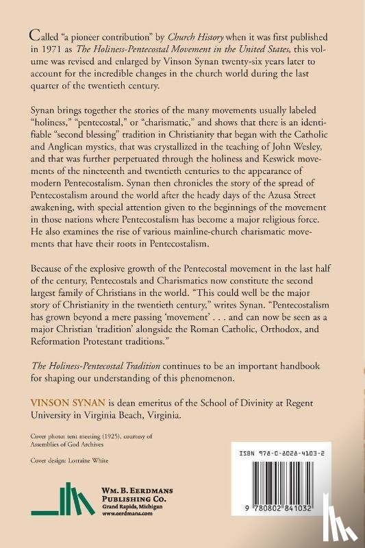 Synan, Vinson - The Holiness-Pentecostal Tradition