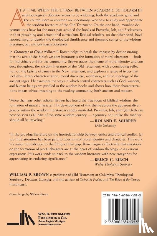 Brown, William P. - Character in Crisis