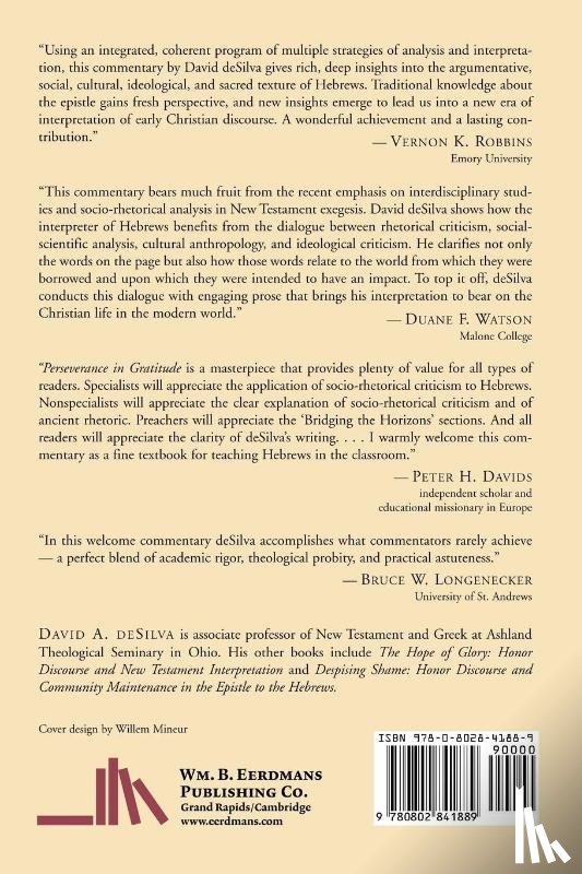 DeSilva, David A. - Perseverance in Gratitude