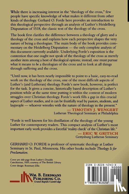 Forde, Gerhard O. - On Being a Theologian of the Cross