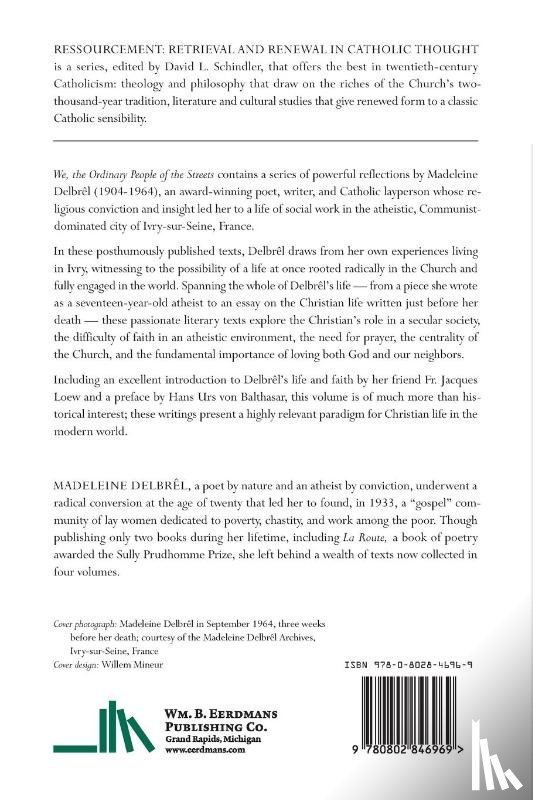 Delbrael, Madeleine - We, the Ordinary People of the Streets