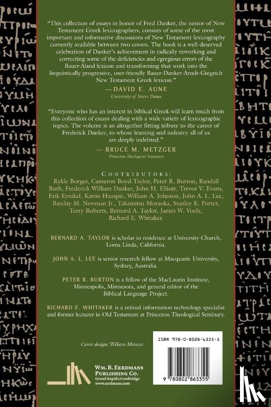  - Biblical Greek Language and Lexicography