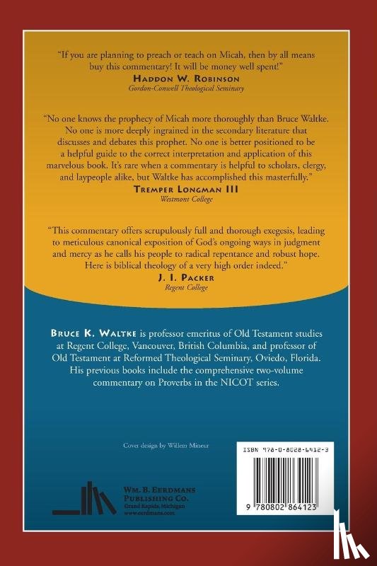 Waltke, Bruce K. - Commentary on Micah