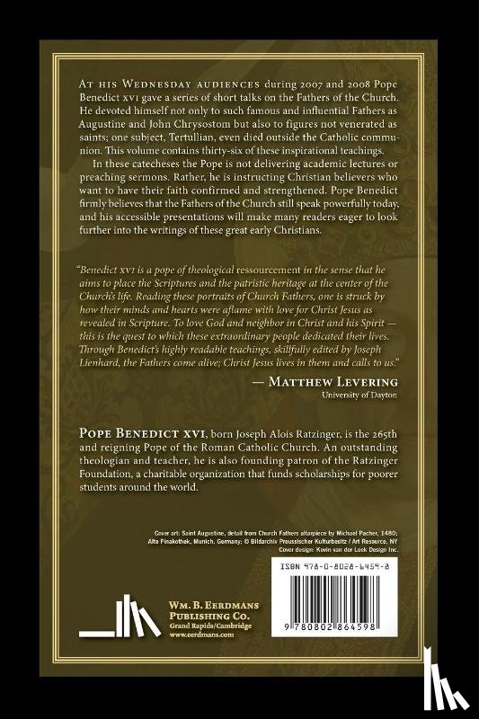 Pope Benedict, Joseph T. Lienhard - Fathers of the Church